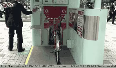 #Lot #Japan #Automatized #Parking #Bicycle Automatized bicycle parking lot in Japan GIF (Bild von album Rehost))
