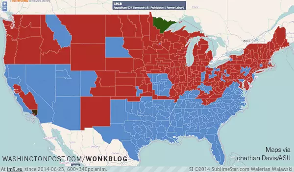 #Years #Party #Control #Source #House [Dataisbeautiful] GIF: 100 years of party control in the U.S. House [source in comments] GIF (Imagen de album My r/DATAISBEAUTIFUL favs))