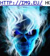 #Skull  #Flamed Flamed Skull GIF (Image of album Evil, dark GIF's - avatars and horrors))