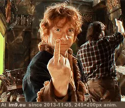 #Funny #Rude #Hobbit [Funny] A Rude Hobbit 3 GIF (Bild von album My r/FUNNY favs))