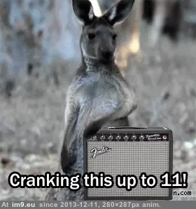 #Funny #Air #Kangaroo #Matt01ss #Fixed #Guitar [Funny] Air guitar kangaroo [fixed by -u-matt01ss] GIF (Image of album My r/FUNNY favs))