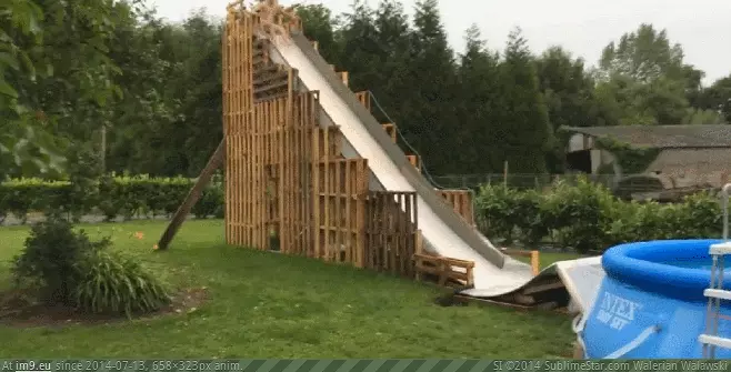 #Funny #Amazing #Slide #Water #Check [Funny] Check out this amazing home made water slide GIF (Image de album My r/FUNNY favs))