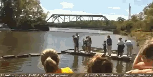 #Funny #Fifty #Bucks #Falling [Funny] Fifty bucks if you make it across without falling in! GIF (Image of album My r/FUNNY favs))