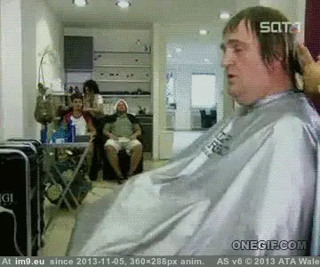 #Funny  #Haircut [Funny] Haircut GIF (Image of album My r/FUNNY favs))