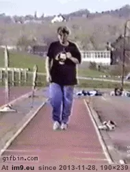 #Funny #Jump #Attempt #Long [Funny] The best long jump attempt i've ever seen. GIF (Bild von album My r/FUNNY favs))