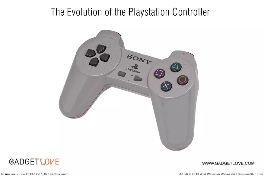 #Gaming #Playstation #Evolution #Controller [Gaming] The Evolution of the Playstation Controller GIF (Obraz z album My r/GAMING favs))