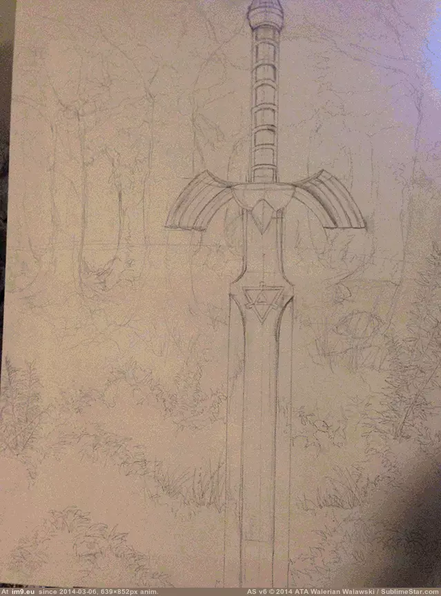 #Gaming #Painting #Painted #Sword #Wanted #Master [Gaming] Wanted to get back into painting, so I painted the Master Sword. 5 GIF (Image de album My r/GAMING favs))