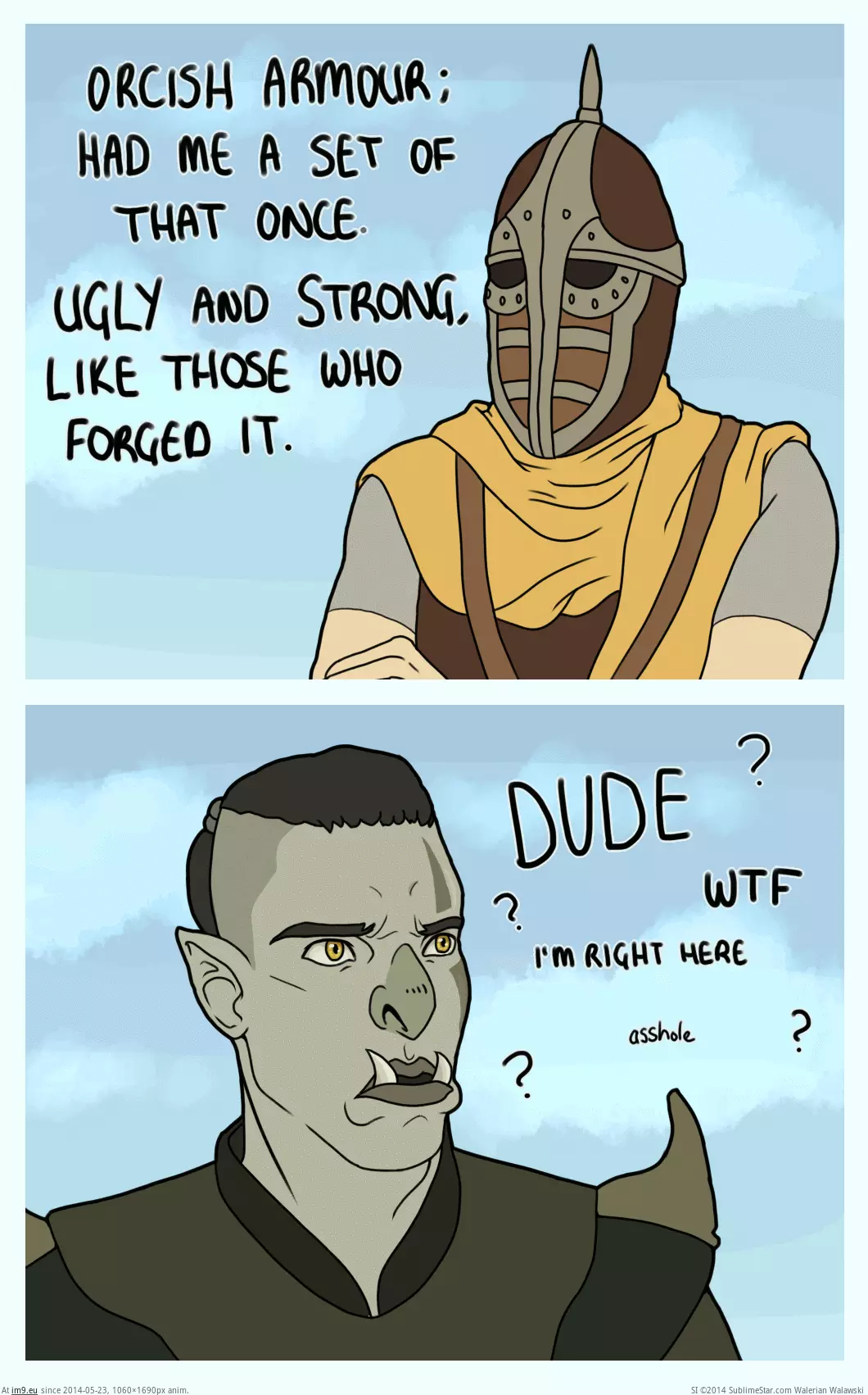 #Gaming #Skyrim #Arseholes #Whiterun #Xpost #Guards [Gaming] Whiterun guards are arseholes. Xpost r-skyrim. GIF (Изображение из альбом My r/GAMING favs))