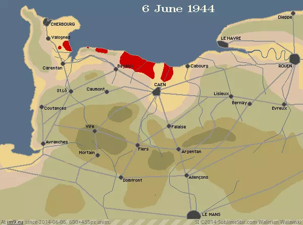 #Territory #Normandy #Allied #600x435 #Invasion #Controlled [Mapporn] Allied Controlled Territory following the Invasion of Normandy, June 6, 1944 - August 21, 1944 [600x435][GIF] GIF (Image of album My r/MAPS favs))