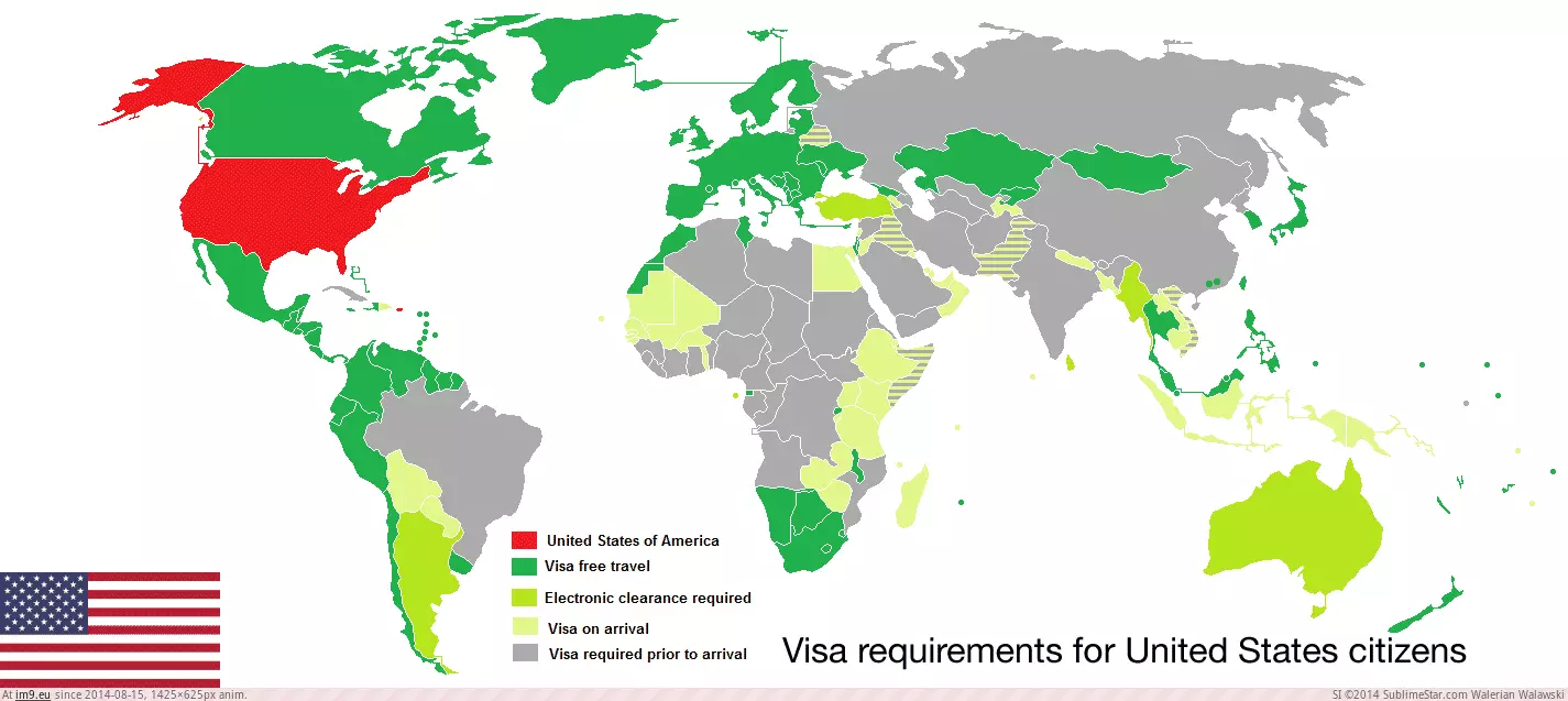 #American #Canadian #Requirements #Visa #Comparison #1425x625 #Citizens [Mapporn] Comparison of visa requirements for American and Canadian citizens. [OC][GIF][1425x625] GIF (Image of album My r/MAPS favs))