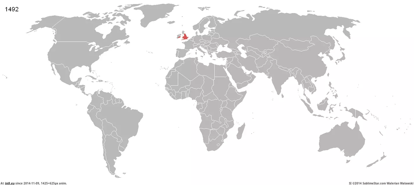 #British #Evolution #625px #Empire [Mapporn] Evolution of the British Empire [1,425px × 625px] GIF (Image of album My r/MAPS favs))