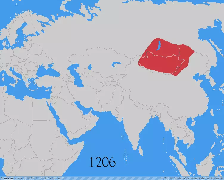 #Empire #Mongol #752x591 #Rise #Breakup [Mapporn] [GIF][752x591] The Rise and Breakup of The Mongol Empire (1206–1368). GIF (Image of album My r/MAPS favs))