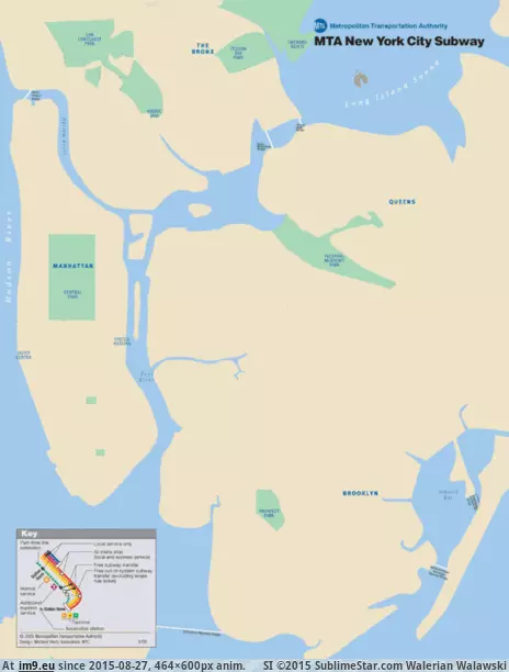 #Time #Subway #City #York [Mapporn] New York City Subway Over Time [GIF] [464x600] GIF (Image of album My r/MAPS favs))