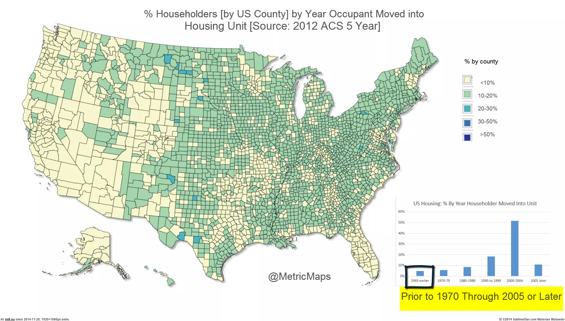 #Moved #Householders #1920x1080 [Mapporn] [OC] 50% of US Householders Moved in from 2000-2004 [1920x1080] [GIF] GIF (Image of album My r/MAPS favs))