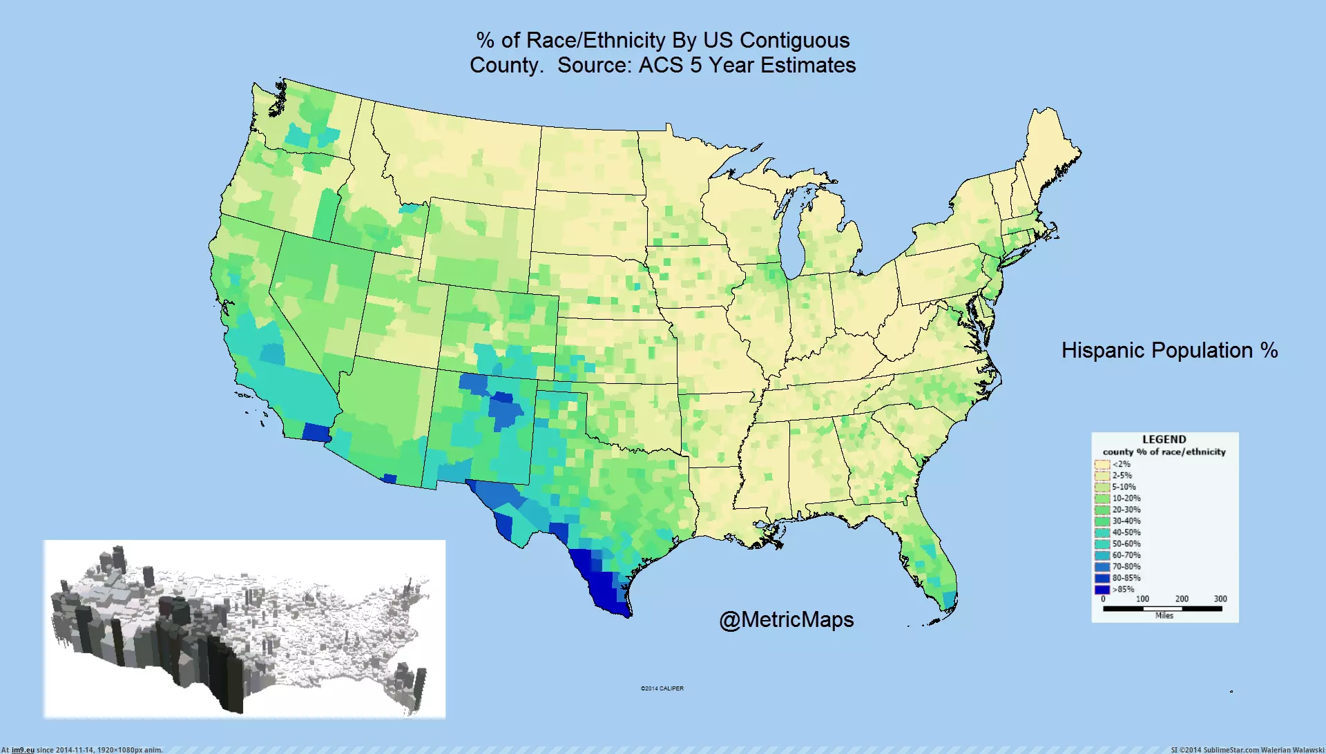 #Year #County #Ethnicity #1740x979 #Acs #Race #Survey #Contiguous [Mapporn] [OC] Race-Ethnicity % by US Contiguous County [2012 ACS 5 Year Survey] [1740x979] [GIF] GIF (Image of album My r/MAPS favs))