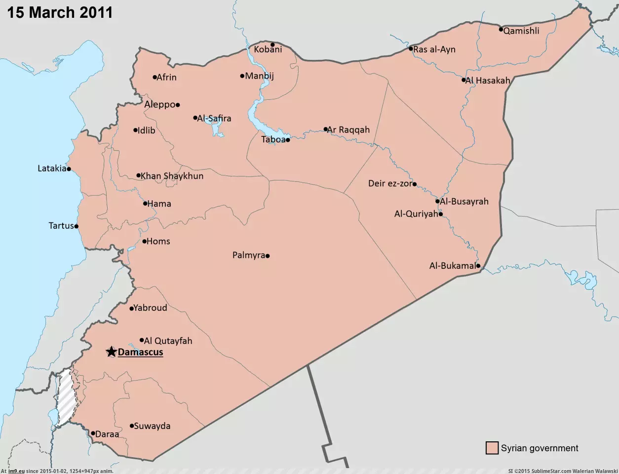 #War #March #Syrian #Timelapse #Dec #Civil #Iraqi [Mapporn] Syrian Civil War and Iraqi insurgency - Timelapse 15 March 2011—21 Dec 2014 [GIF] [syriancivilwar] [1254x947] GIF (Image of album My r/MAPS favs))
