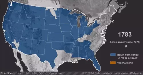 #Time #American #Indigenous #Seizure #Land #Lapse [Mapporn] Time-lapse of American seizure of indigenous land, 1776-1887 GIF (Obraz z album My r/MAPS favs))