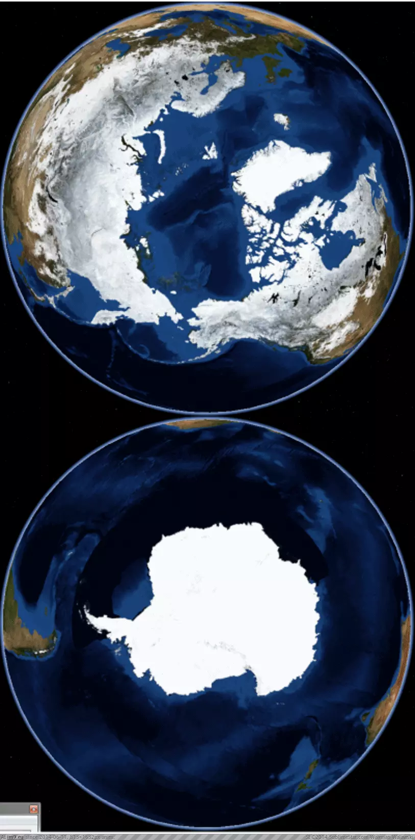 #Poles #816x1632 #Months [Mapporn] View from the poles across 12 months [816x1632][OC][GIF] GIF (Image of album My r/MAPS favs))