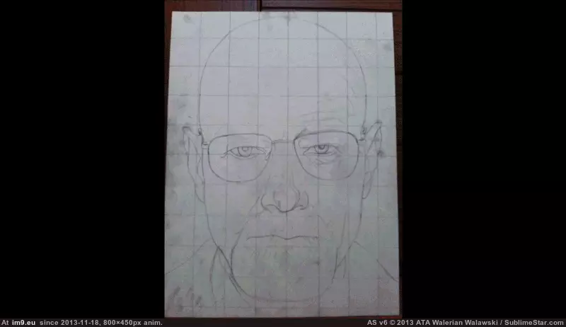 #White #Walter #Painted [Pics] Hi Reddit, I painted Walter White! 3 GIF (Image of album My r/PICS favs))