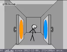 #Wall #Portal #Squeeze Portal Wall Squeeze GIF (Obraz z album Rehost))