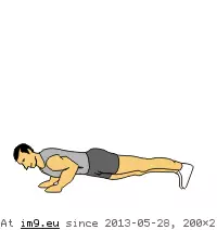 #Animated #Pushupwithrotation Pushupwithrotation (animated) GIF (Image de album Core exercises animations))