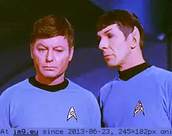 #Kidding #Mccoy #Spock r u kidding me spock mccoy GIF (Image of album reaction))