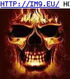#Fire  #Skull Skull On Fire GIF (Image of album Evil, dark GIF's - avatars and horrors))