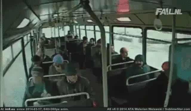 #Wtf #Crash #Bus [Wtf] Bus crash as seen from the inside. [NSFW] GIF (Image de album My r/WTF favs))