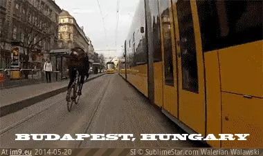 #Wtf #Cycling #Budapest #Hungary [Wtf] Cycling in Budapest, Hungary. GIF (Image of album My r/WTF favs))