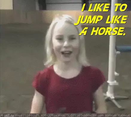 #Wtf #Jump #Horse [Wtf] I like to jump like a horse GIF (Изображение из альбом My r/WTF favs))