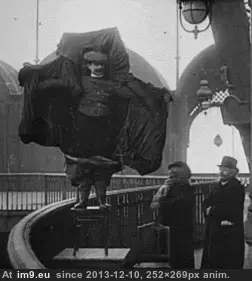 #Wtf #Jump #Fly #Ground #Demonstrate #Overcoat #Reichelt #Designed #Meter #Franz #Parachute [Wtf] In 1912 Franz Reichelt designed an overcoat to fly to the ground like a parachute. To demonstrate he made a 60 meter jump  GIF (Image of album My r/WTF favs))