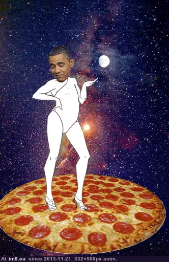 #Girl #Wtf #Body #White #Pizza #Fireworks #Spinning #Deep #Space #Obama #Dancing [Wtf] Obama with a white girl's body dancing on a spinning pizza in deep space with fireworks in the background. GIF (Image de album My r/WTF favs))