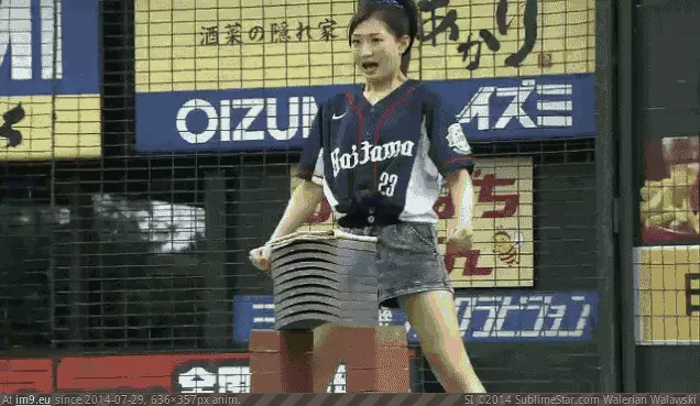 #Wtf #Japanese #Baseball #Entertainment #Games #Real [Wtf] The real entertainment at Japanese baseball games GIF (Bild von album My r/WTF favs))